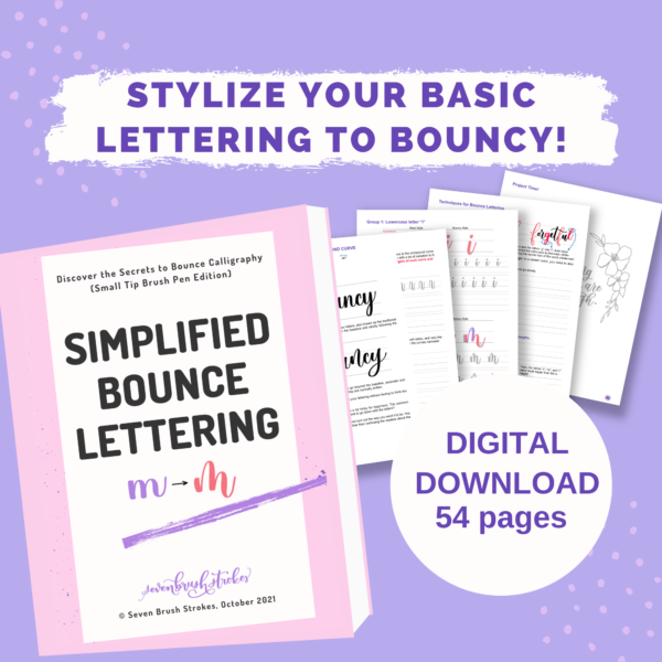 Simplified Bounce Lettering Workbook-