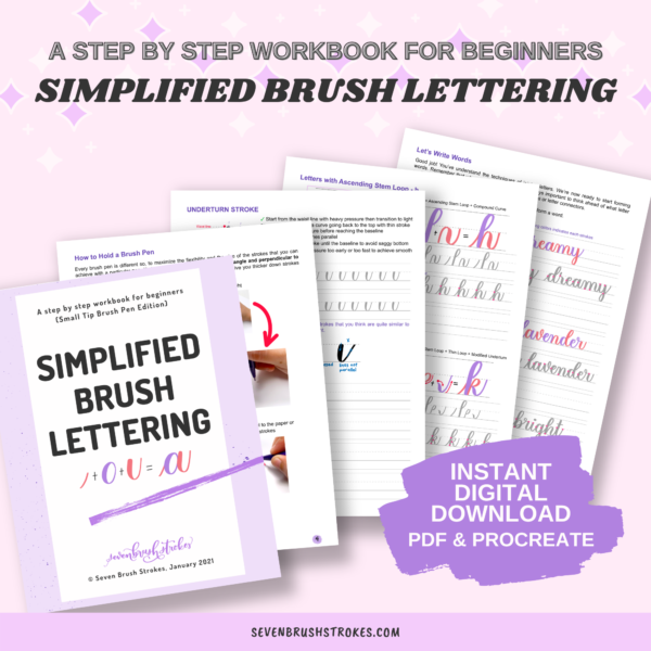 Simplified Brush Lettering Workbook-