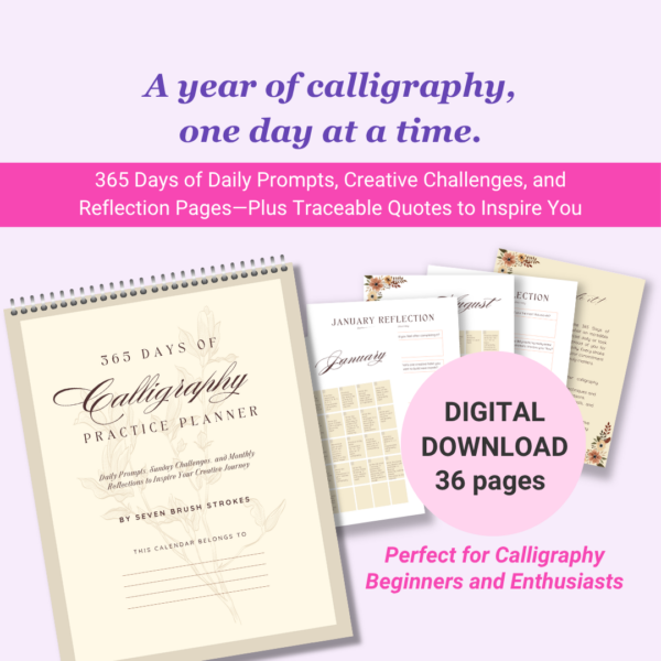 ✨NEW✨ 365 Days of Calligraphy Practice Planner (undated)